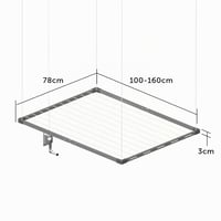Cuncial TZ 301051 Sušiak na bielizeň na balkón a terasu – 60x58x22 cm, biely, upevniteľný na zábradlie 3