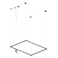 Cuncial TZ 301051 Sušiak na bielizeň na balkón a terasu – 60x58x22 cm, biely, upevniteľný na zábradlie 2