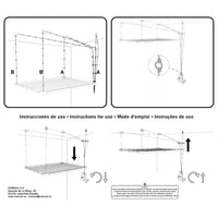 Cuncial TZ 301051 Sušiak na bielizeň na balkón a terasu – 60x58x22 cm, biely, upevniteľný na zábradlie 8