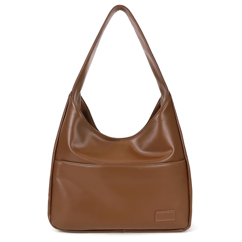 Dámska kabelka na rameno CUNGGI Cun-gg001 typu hobo, vegánska umelá koža, retro - hnedá