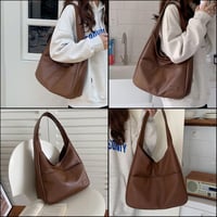 CUNGGI nagy női válltáska hobo tote bag vegán bőr retro kézitáska 4