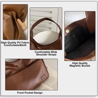 CUNGGI nagy női válltáska hobo tote bag vegán bőr retro kézitáska 3