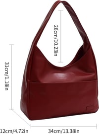 CUNGGI nagy női válltáska hobo tote bag vegán bőrből casual retro kézitáska 4