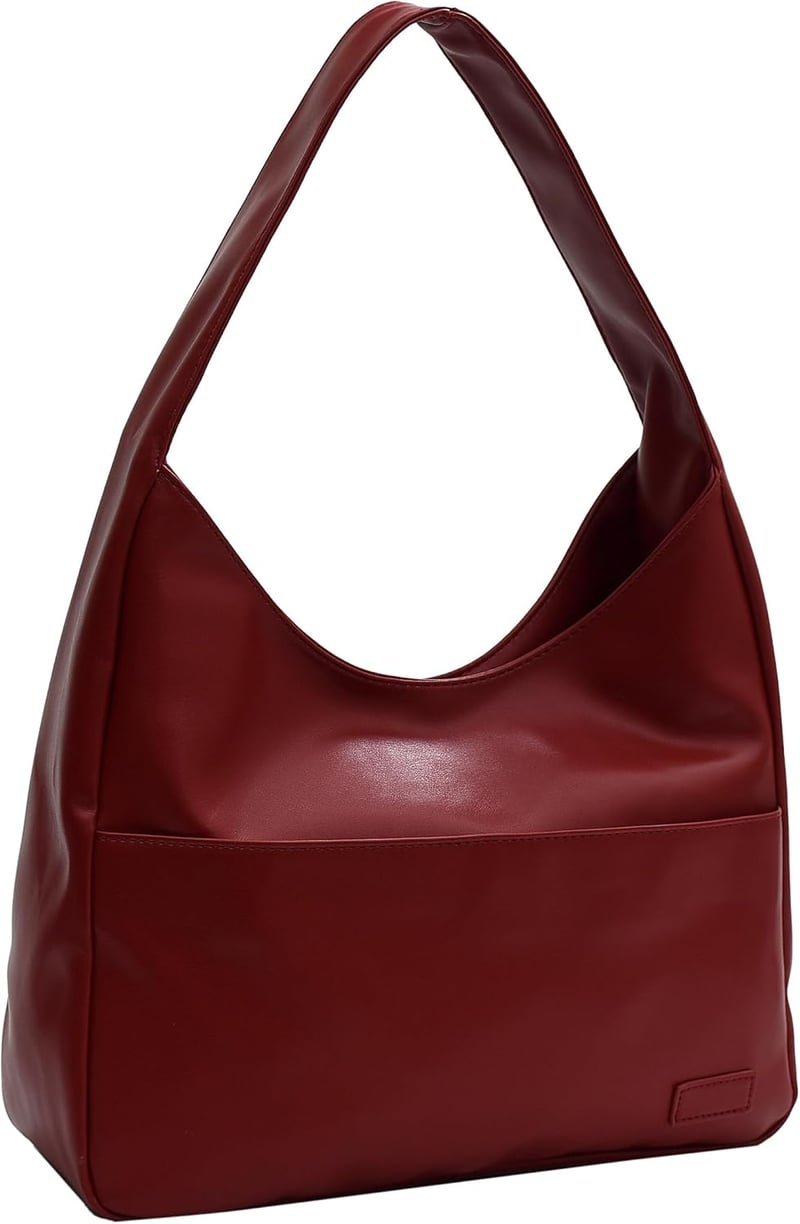 CUNGGI nagy női válltáska hobo tote bag vegán bőrből casual retro kézitáska