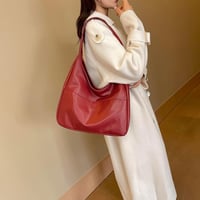 CUNGGI nagy női válltáska hobo tote bag vegán bőrből casual retro kézitáska 5