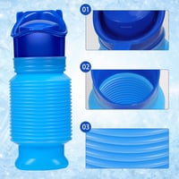 Mini pisoar portabil CUNQN 750 ml, toaletă pliabilă, recipient pentru colectarea urinei pentru bărbați, pentru camping, mașină, călătorii, cu dop 3