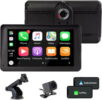 CUQI 7 Hüvelykes Wireless CarPlay Android Autó Kijelző 2K Kamera Bluetooth 1