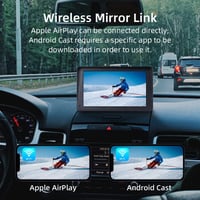 CUQI 7 Hüvelykes Wireless CarPlay Android Autó Kijelző 2K Kamera Bluetooth 4