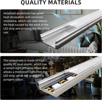 CUQI LED Profil Alumínium 10x40cm Tejüveg Burával Rögzítővel 10db 5