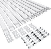 CUQI LED Profil Alumínium 10x40cm Tejüveg Burával Rögzítővel 10db 1