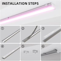 CUQI LED Profil Alumínium 10x40cm Tejüveg Burával Rögzítővel 10db 3
