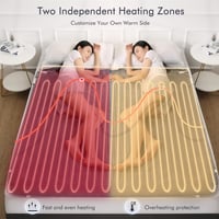 CURECURE Elektromos Ágymelegítő 160x140cm Kétágyas Ágyhoz 2 Zónás Termosztáttal 3