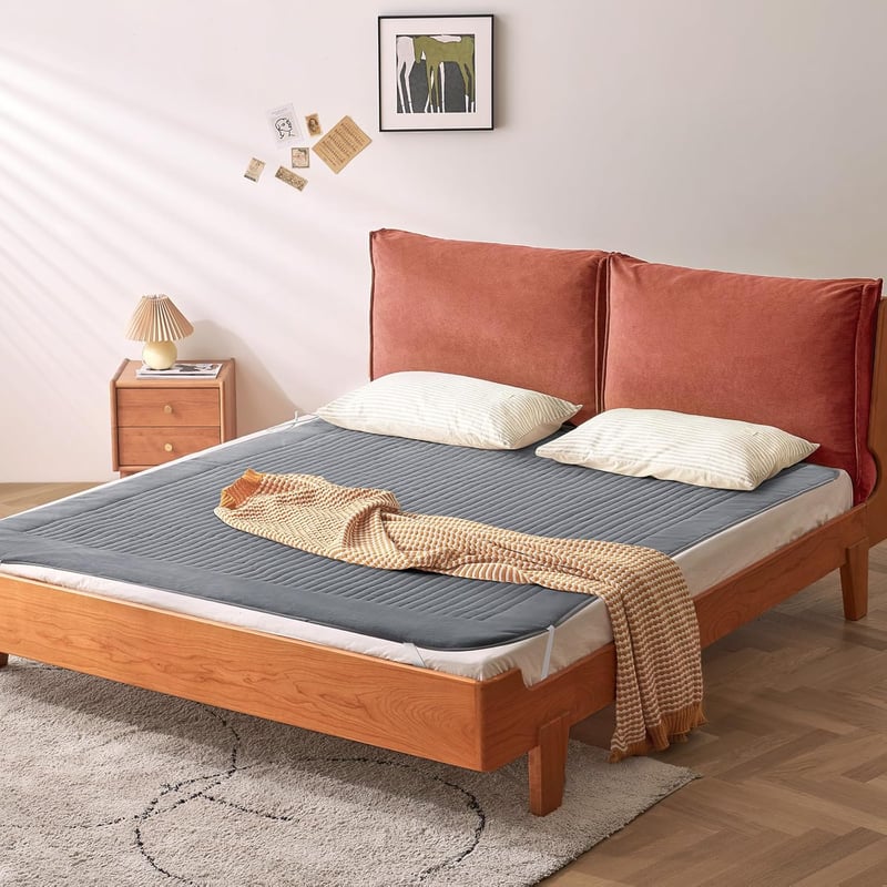 CURECURE Elektromos Ágymelegítő 160x140cm Kétágyas Ágyhoz 2 Zónás Termosztáttal