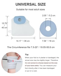 CureSquad Vízálló Láb Védőhuzat Zuhanyozáshoz - Gipsz Takaró Lábra és Bokára, Kék Szilikon Sebtakaró Felnőtteknek 4