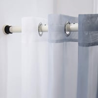 CURTAIN LAND Rozťahovacia sprchová tyč bez vŕtania 260-310 cm biela oceľová teleskopická tyč do kúpeľne, na okná, do kuchyne a skrine 6