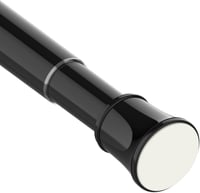 Curtain Pole No Drilling Black 50-70 cm | 1 Piece Telescopic Rod | Shower Rail & Curtain Rod for Clamping | Tension Rod for Shower and Window | Sturdy Clamping Rod - 48-70 cm, Black 1