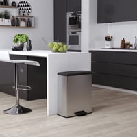 Curver Deco 65 literes téglalap alakú szemetes, metálszürke, konyha, mosókonyha, garázs, 486x284x615 mm, 100% újrahasznosított PP 4