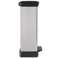 Pedálový odpadkový kôš Curver Deco Bin 50 l s nášľapným mechanizmom, tichým zatváraním, sivý s kovovým vzhľadom, pachotesný, 39x29x72 cm, na kuchynský odpad 2