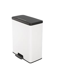 Coș de gunoi dreptunghiular Curver Deco, 65 litri, alb, pentru bucătărie, spălătorie sau garaj, 486x284x615 mm, material 100% polipropilenă reciclată 1