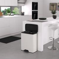 Coș de gunoi dreptunghiular Curver Deco, 65 litri, alb, pentru bucătărie, spălătorie sau garaj, 486x284x615 mm, material 100% polipropilenă reciclată 3