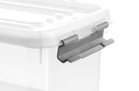 Cutie de depozitare cu capac Curver Handy Plus, 65 litri, transparentă, 60x40x38,8 cm, depozitare multifuncțională pentru cameră, birou, garaj 2