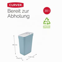 Coș de gunoi de bucătărie cu montare pe perete Curver Keter Ready to Collect, 30 litri, 100% reciclat, gri 4