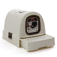 Krytá toaleta pre mačky Curver Petlife s lopatkou - biela - 51,5x38,5x40 cm 2
