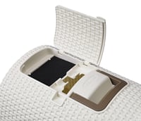 Krytá toaleta pre mačky Curver Petlife s lopatkou - biela - 51,5x38,5x40 cm 6