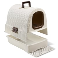 Krytá toaleta pre mačky Curver Petlife s lopatkou - biela - 51,5x38,5x40 cm 7