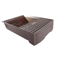 Curver Style V46 zárt macskatoalett - 51x39x39 cm, mokka színű, kivehető alsó résszel, lapáttal és szőnyeggel 2