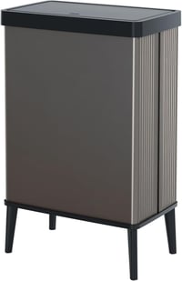 Kuchynský odpadkový kôš Curver Verto High, 54 litrov, s tlačidlovým vekom, štíhly dizajn, na nožičkách, sivý, 26,5 x 43,5 x 68,7 cm 1