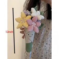Aranyos Virág Plüss Baba Kitömött Növény Figura Kawaii Dekoráció Hálószobába Ajándék Valentin-napra Születésnapra Ballagásra Lányoknak Fiúknak 3