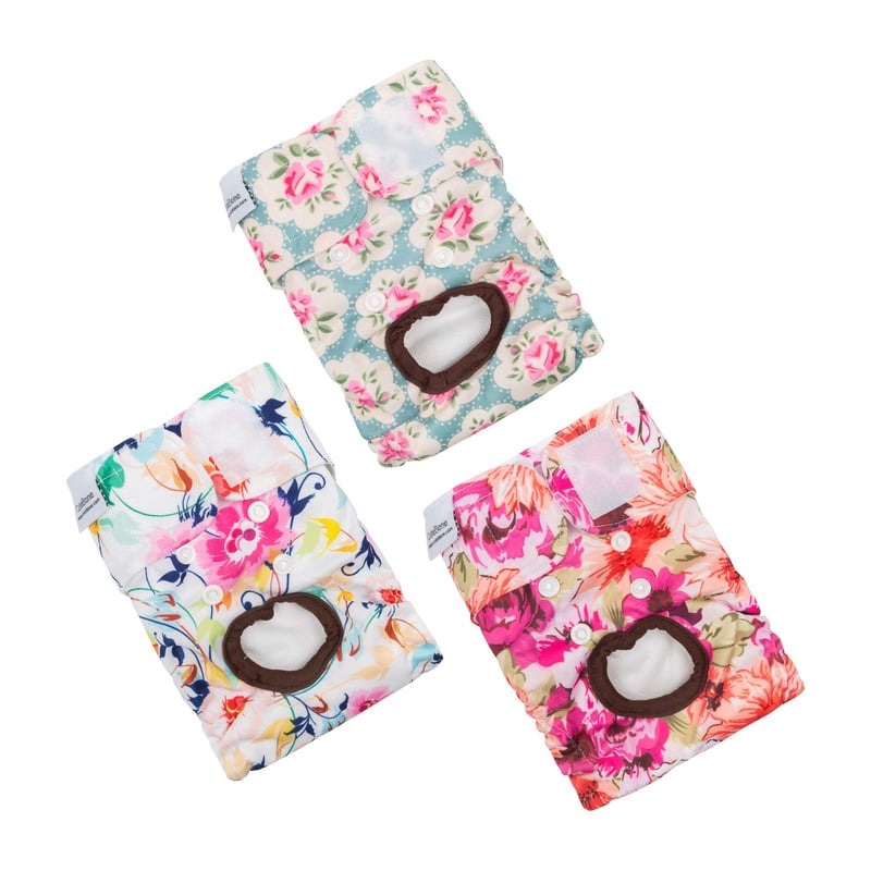CuteBone Scutece Reutilizabile pentru Cățelușe, 3 bucăți, Scutece Lavabile Premium cu Absorbție Ridicată pentru Cățeluși