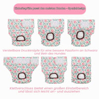 CuteBone Scutece Reutilizabile pentru Cățelușe, 3 bucăți, Scutece Lavabile Premium cu Absorbție Ridicată pentru Cățeluși 2