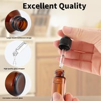 Cutiolly Barna Üveg Pipettás Flakon Szett - Illóolajokhoz, Aromaterápiához és Parfümökhöz - 10ml (1db) + 5ml (2db) - Hengeres Cseppentős Tár 6