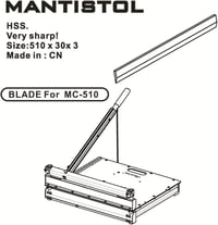 CutTool Ltd. 20" HSS Pótpenge MC-510 Padlóvágóhoz - Éles, Tartós Acél Vágólap MantisTol Padlóburkolat Vágóhoz, 50,8 cm 2