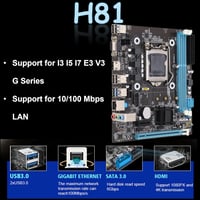CUTULAMO H81 Gaming Alaplap LGA 1150 Foglalat, DDR3 16GB Támogatás, Intel i3/i5/i7/E3 V3 Processzorhoz, USB 3.0, VGA, HDMI, Asztali PC-hez 2