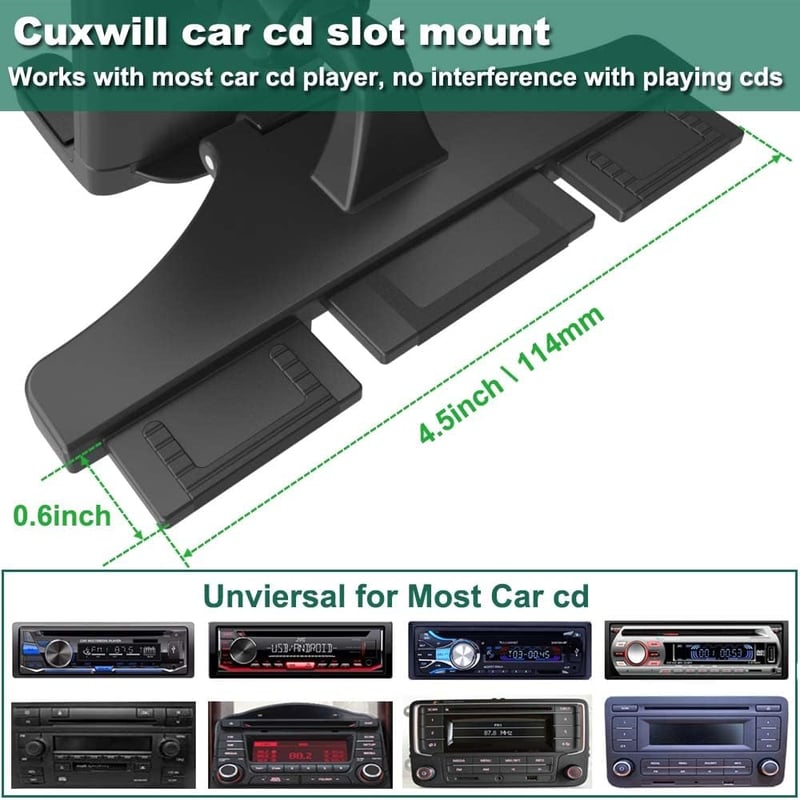 Cuxwill Autós Tablet Tartó CD Nyíláshoz 4-13 Colos iPad Samsung Kindle