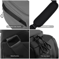 Cwatcun kompaktná brašna na fotoaparát, vodoodolná crossbody taška cez rameno s držiakom na statív, kompatibilná s Canon Nikon Sony Fuji DSLR SLR, veľkosť M, čierna 5