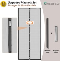 CWEEN CLU Mágneses Szúnyogháló Ajtóra 110x250cm Fúrás Nélkül 4