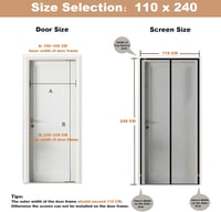 CWEEN CLU Mágneses Szúnyogháló Ajtóra 110x240 cm Fúrás Nélkül 5