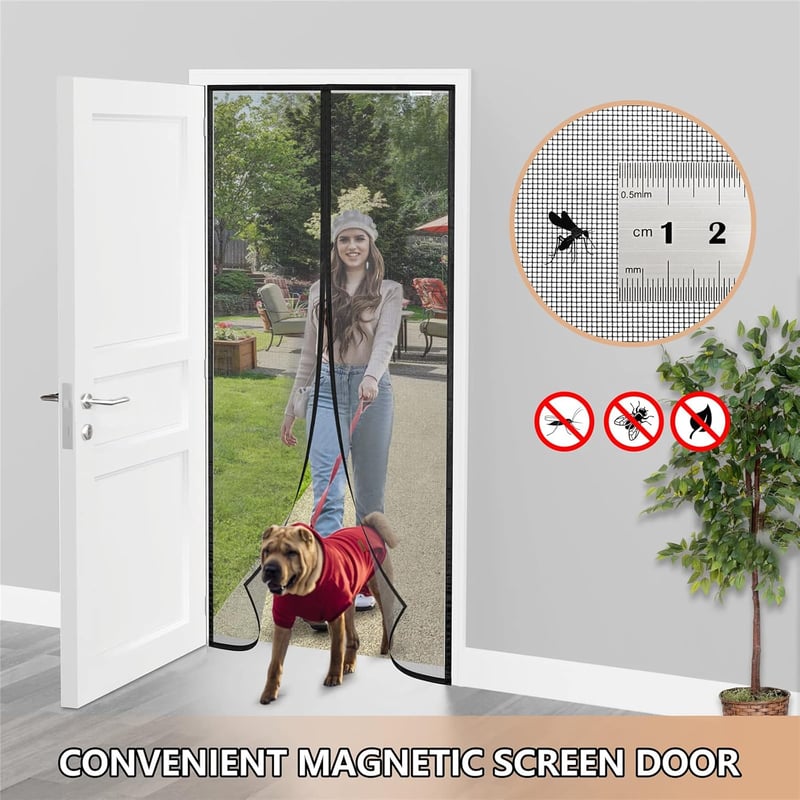 CWEEN CLU Mágneses Szúnyogháló Ajtóra 110x250cm Fúrás Nélkül