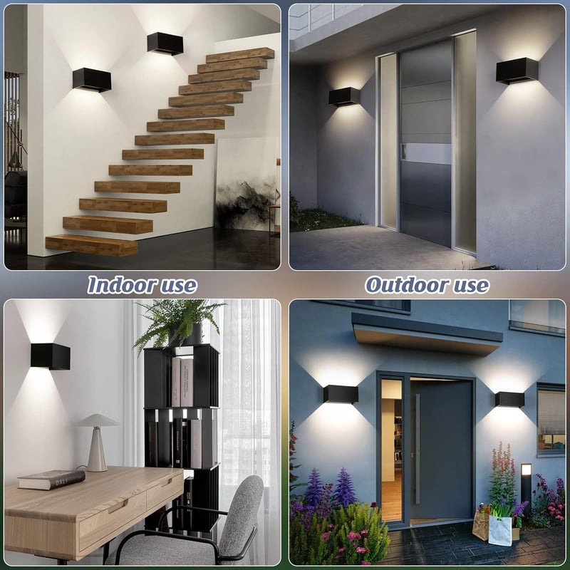 Cwycfw 24W LED fali lámpa kültéri/beltéri IP65 vízálló 4000K természetes fehér 2db