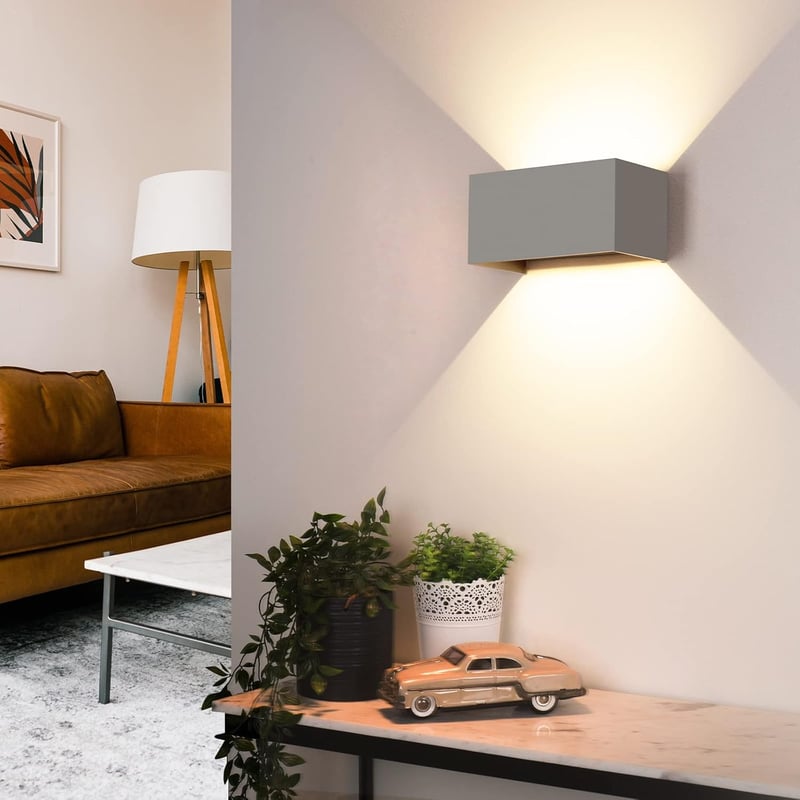 Cwycfw 2x24W LED fali lámpa kültéri beltéri 3000K meleg fehér IP65