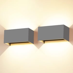 Cwycfw LED zidna svjetiljka 2 kom 24W 3000K toplo bijela s podesivim kutom snopa IP65 vanjska