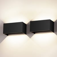 Cwycfw LED zidna svjetiljka 2 kom 24W 4000K prirodna bijela s podesivim kutom snopa IP65 crna 2