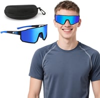 CXNXFD Polarizált Sportüveg Kerékpár MTB Futás UV Védelem Kék/Fekete 1