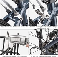 CXWXC Alumínium Kerékpár Csomagtartó Levehető Kosárral és Fényvisszaverővel - 26-29 Colos Kerekekhez, 27 kg Teherbírás, MTB és Országúti Bic 7