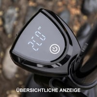 CXWXC Fekete álló kerékpár pumpa LCD kijelzővel, 140 PSI 9,65 bar, Presta és Schrader, kerékpár motorkerékpár autó 2