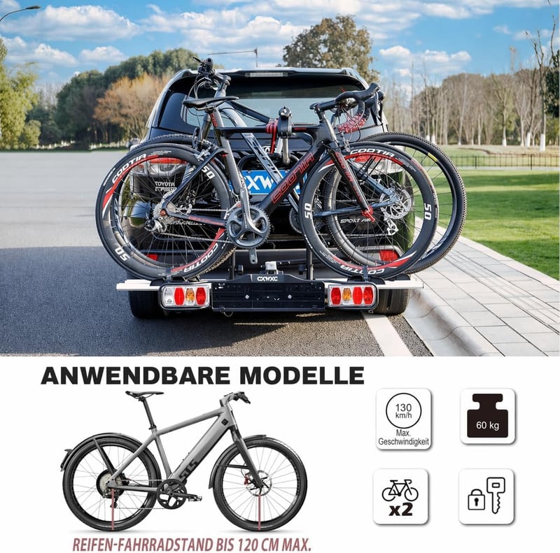 CXWXC Kerékpár Crossbar Adapter 32kg - Állítható Felső Cső Adapter